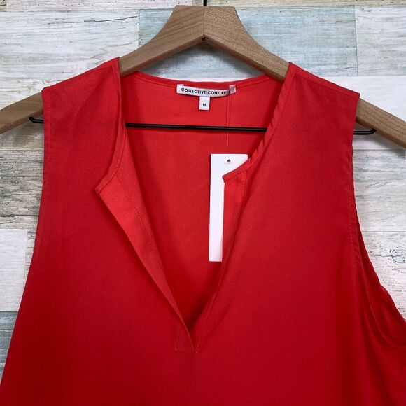 Collective Concepts Georgette Tunic Tank Top Pink Stitch Fix Womens Medium - Picture 3 of 8